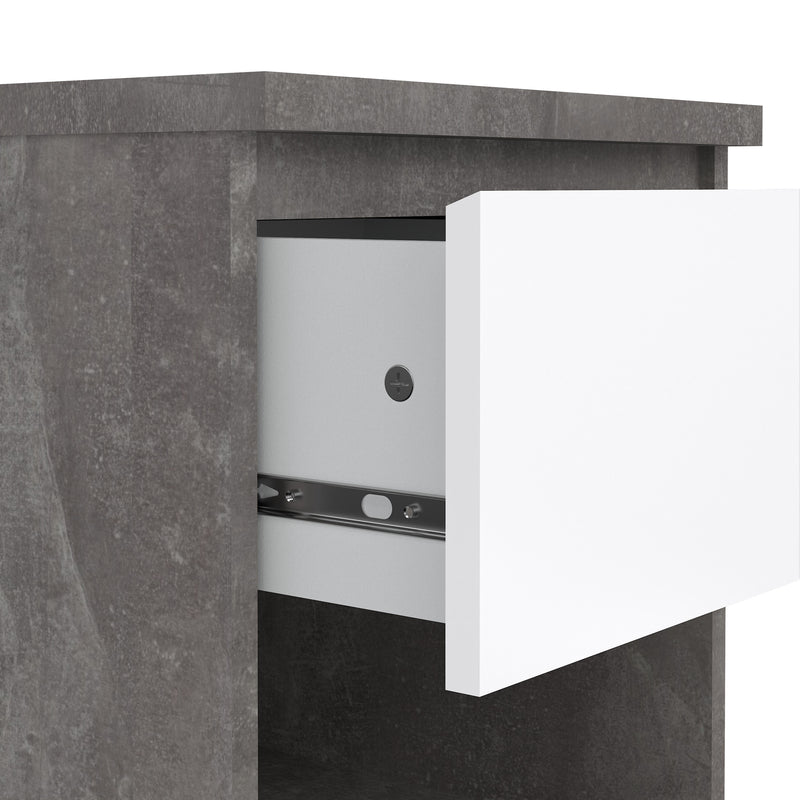 Naia Bedside 1 Drawer 1 Shelf – Concrete Grey – image 6