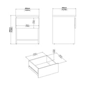 Naia Bedside 1 Drawer 1 Shelf – Concrete Grey – image 8