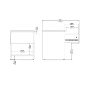 Naia Bedside 1 Drawer 1 Shelf – Concrete Grey – image 9