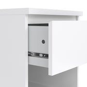 Naia Bedside 1 Drawer 1 Shelf – White Gloss – image 6