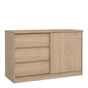 Naia Storage Unit with 1 Sliding Door and 3 Drawers in Jackson – Hickory Oak – image 1