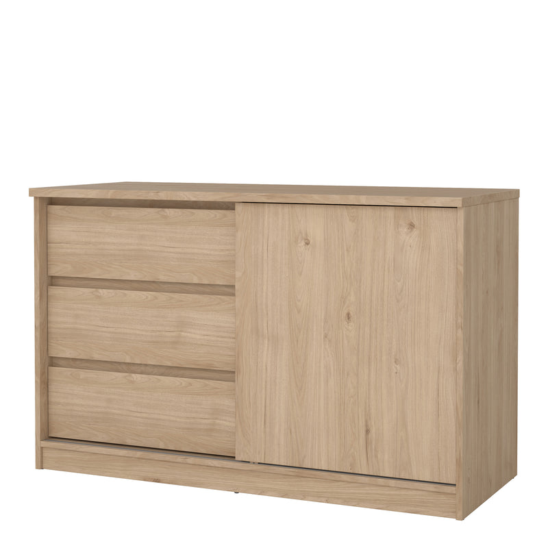 Naia Storage Unit with 1 Sliding Door and 3 Drawers in Jackson – Hickory Oak – image 3