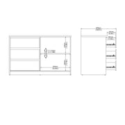 Naia Storage Unit with 1 Sliding Door and 3 Drawers in Jackson – White Gloss – image 10