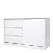 Naia Storage Unit with 1 Sliding Door and 3 Drawers in Jackson – White Gloss – image 3
