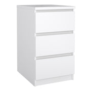 Naia Package - Bedside 3 Drawers + Chest of 5 Drawers + Wardrobe with 2 Doors + 1 Drawer in White High Gloss – image 2