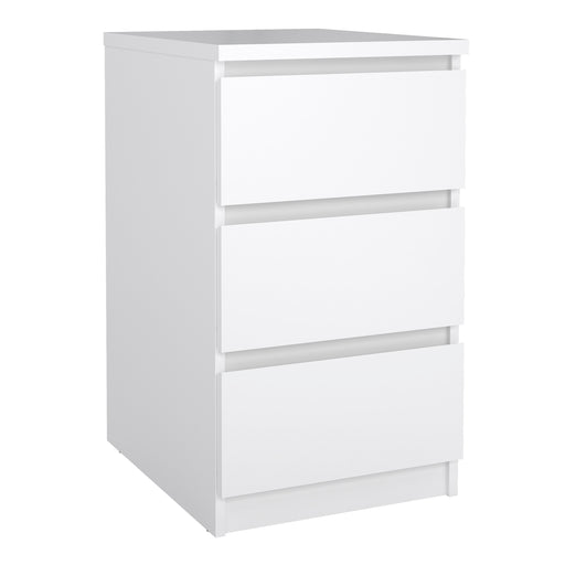 Naia Package - Bedside 3 Drawers + Chest of 5 Drawers + Wardrobe with 2 Doors + 1 Drawer in White High Gloss – image 2
