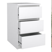 Naia Package - Bedside 3 Drawers + Chest of 5 Drawers + Wardrobe with 2 Doors + 1 Drawer in White High Gloss – image 3