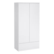 Naia Package - Bedside 3 Drawers + Chest of 5 Drawers + Wardrobe with 2 Doors + 1 Drawer in White High Gloss – image 8