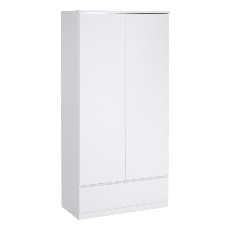 Naia Package - Bedside 3 Drawers + Chest of 5 Drawers + Wardrobe with 2 Doors + 1 Drawer in White High Gloss – image 8