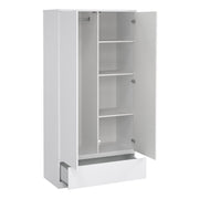 Naia Package - Bedside 3 Drawers + Chest of 5 Drawers + Wardrobe with 2 Doors + 1 Drawer in White High Gloss – image 9