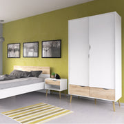 Oslo 3 Piece Bedroom Set White & Oak – image 8