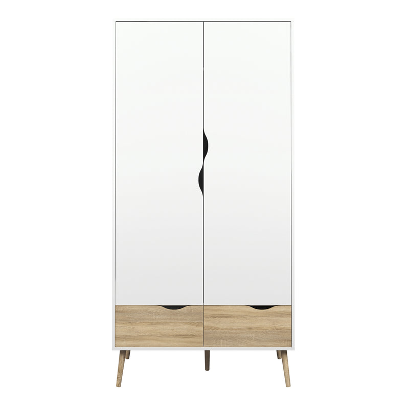 Oslo 4 Piece Bedroom Set White & Oak – image 8