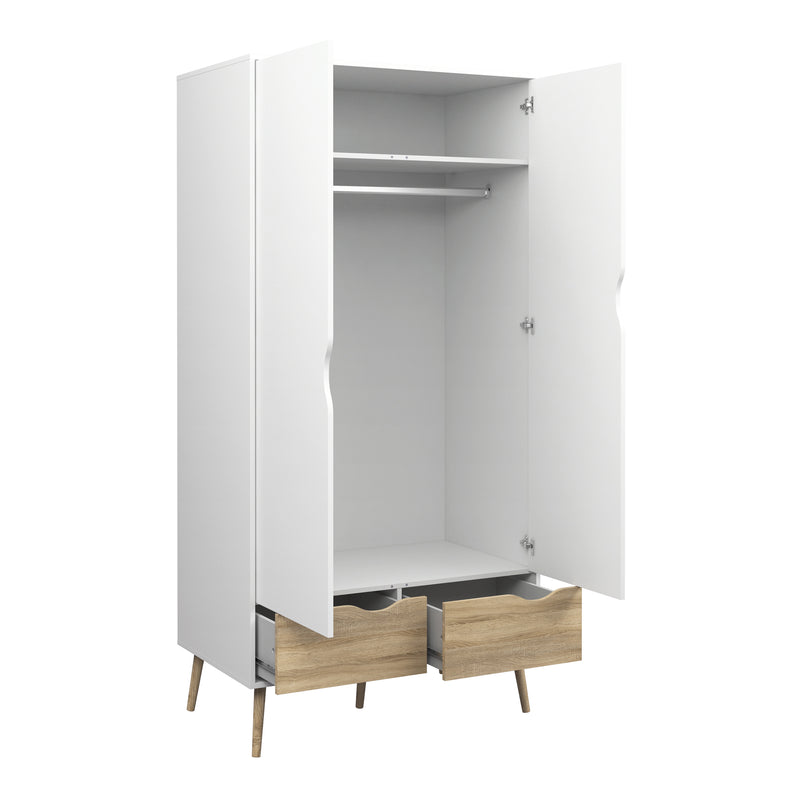 Oslo 4 Piece Bedroom Set White & Oak – image 9