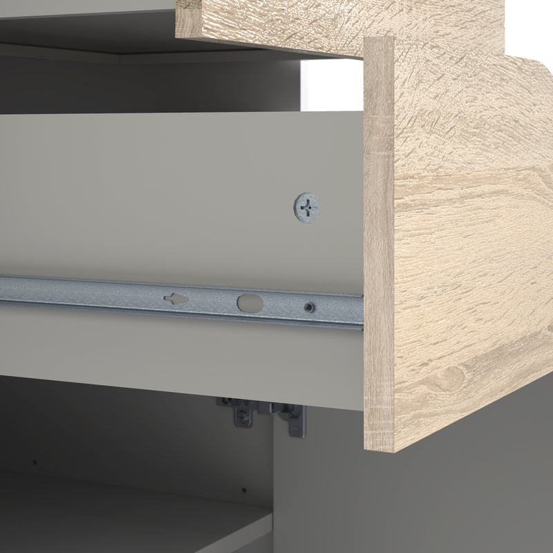 Oslo Sideboard Large 3 Drawers 2 Doors in White and Oak – image 6