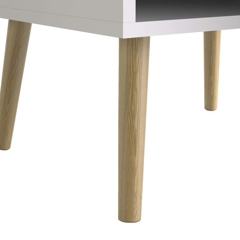 Oslo Bookcase 2 Drawers 1 Door in White and Oak – image 10