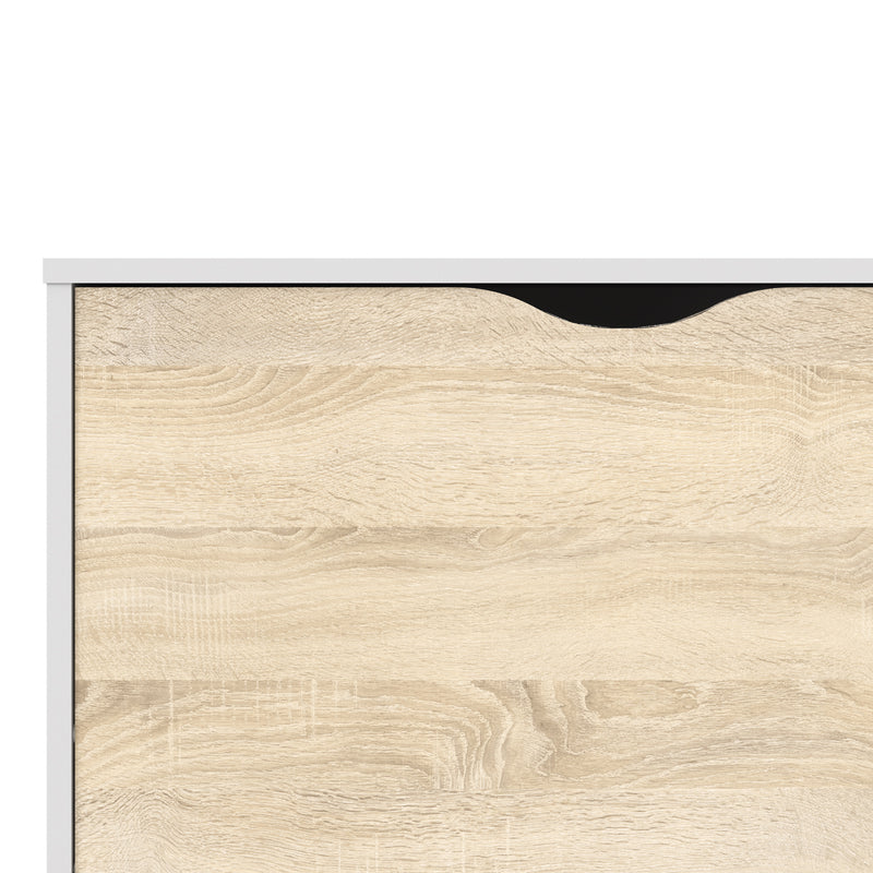 Oslo Bookcase 2 Drawers 1 Door in White and Oak – image 8