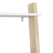 Oslo Leaning Bookcase 1 Drawer in White and Oak – image 9