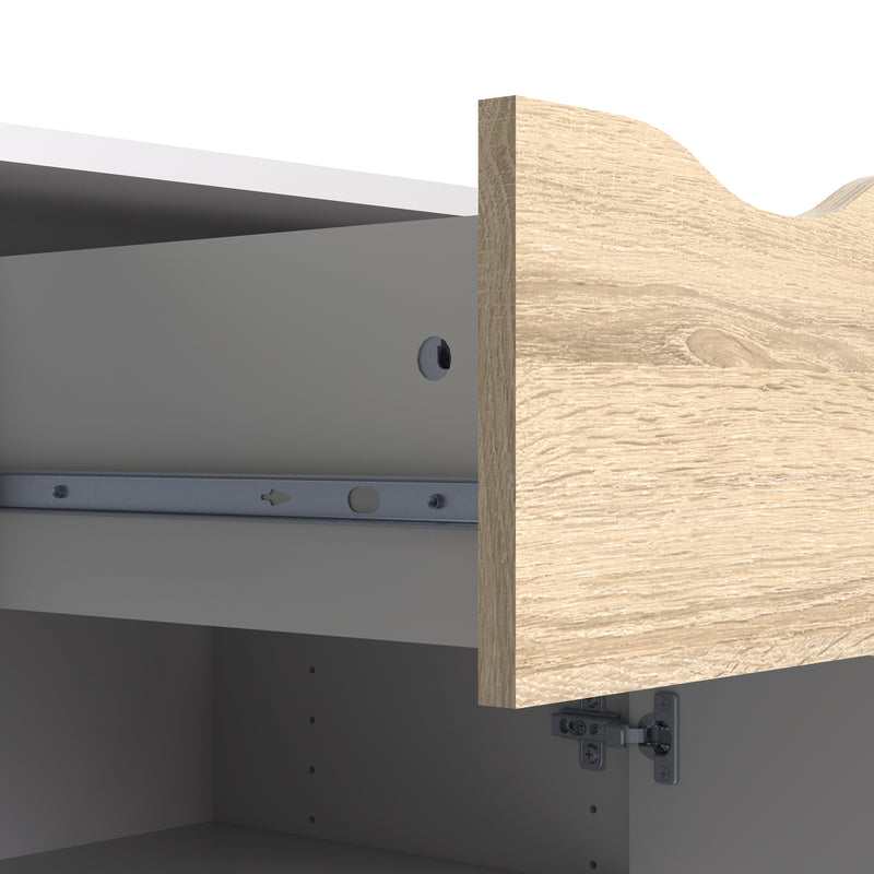 Oslo Sideboard Small 1 Drawer 2 Doors in White and Oak – image 10