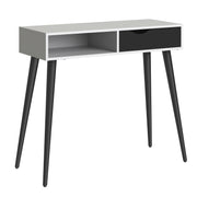 Oslo Console Table 1 Drawer 1 Shelf – Matt Black – image 1