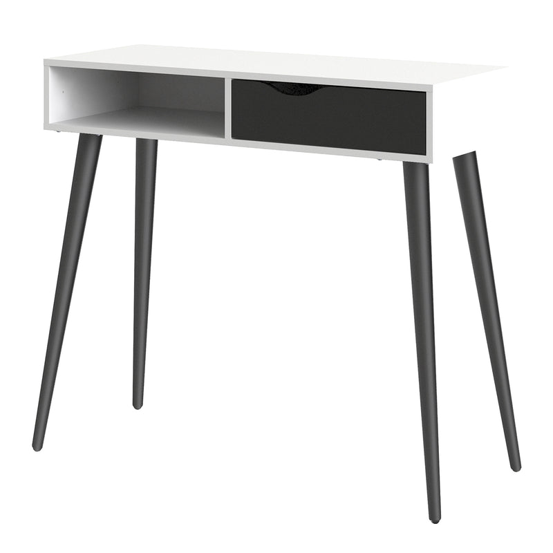 Oslo Console Table 1 Drawer 1 Shelf – Matt Black – image 3