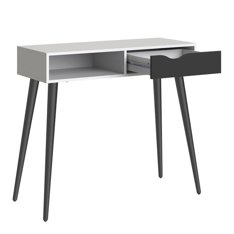 Oslo Console Table 1 Drawer 1 Shelf – Matt Black – image 4