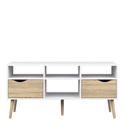 Oslo TV Unit Wide 2 Drawers 4 Shelves – image 2