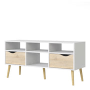 Oslo TV Unit Wide 2 Drawers 4 Shelves – image 3