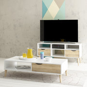 Oslo TV Unit Wide 2 Drawers 4 Shelves – image 5