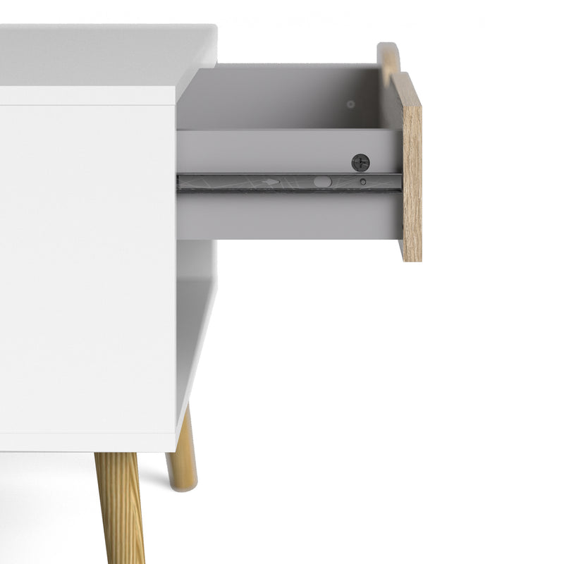 Oslo Bedside 1 Drawer in White and Oak (Package of 2.) – image 11