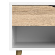 Oslo Bedside 1 Drawer in White and Oak (Package of 2.) – image 10