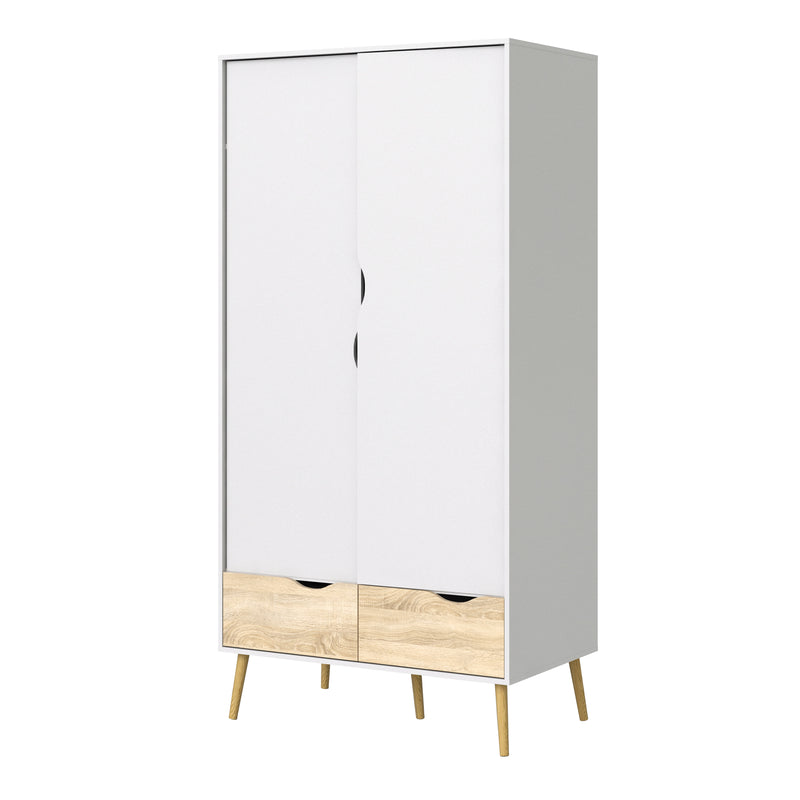 Oslo Wardrobe 2 Doors 2 Drawers – image 3