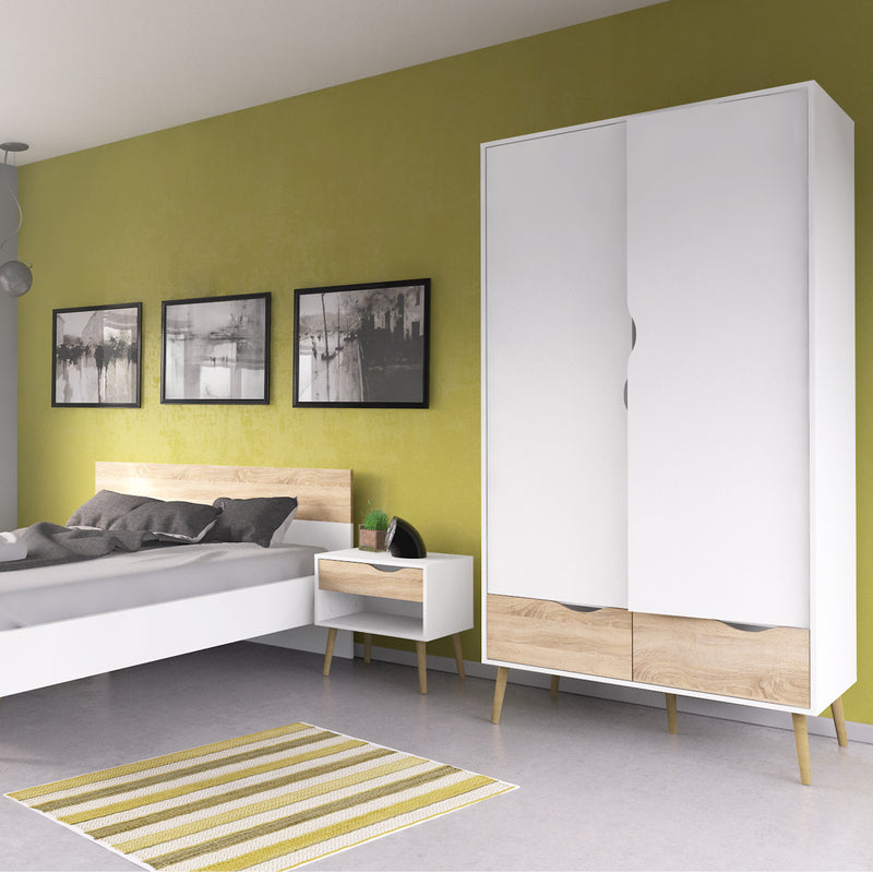Oslo Wardrobe 2 Doors 2 Drawers – image 6