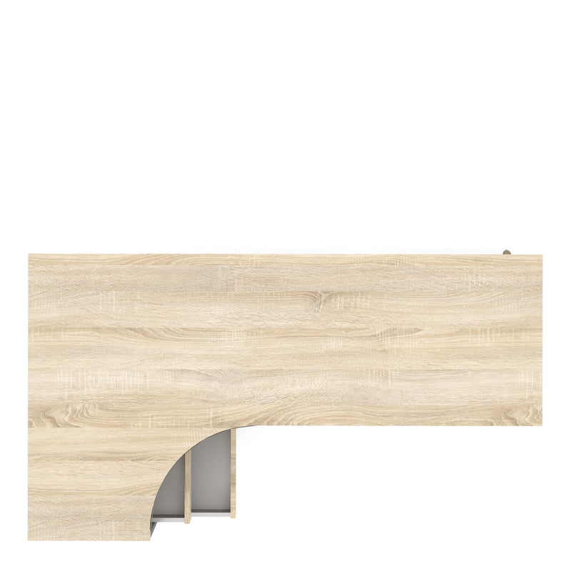 Oslo Desk 2 Drawer in White and Oak – image 5