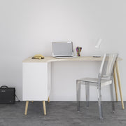 Oslo Desk 2 Drawer in White and Oak – image 7