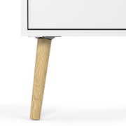 Oslo Chest of 5 Drawers in White and Oak – image 6