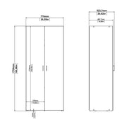 Space Package - Bedside 1 Drawer + Chest of 3 Drawers + Wardrobe with 2 Doors in White – image 13