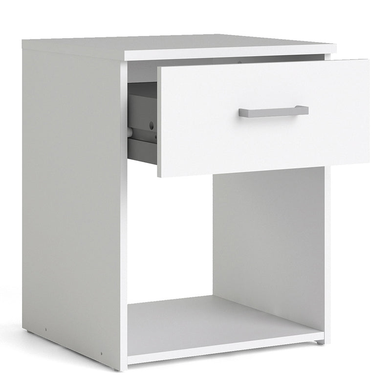 Space Package - Bedside 1 Drawer + Chest of 3 Drawers + Wardrobe with 2 Doors in White – image 3