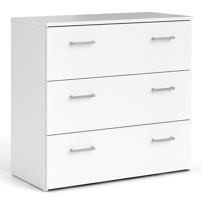 Space Package - Bedside 1 Drawer + Chest of 3 Drawers + Wardrobe with 2 Doors in White – image 6