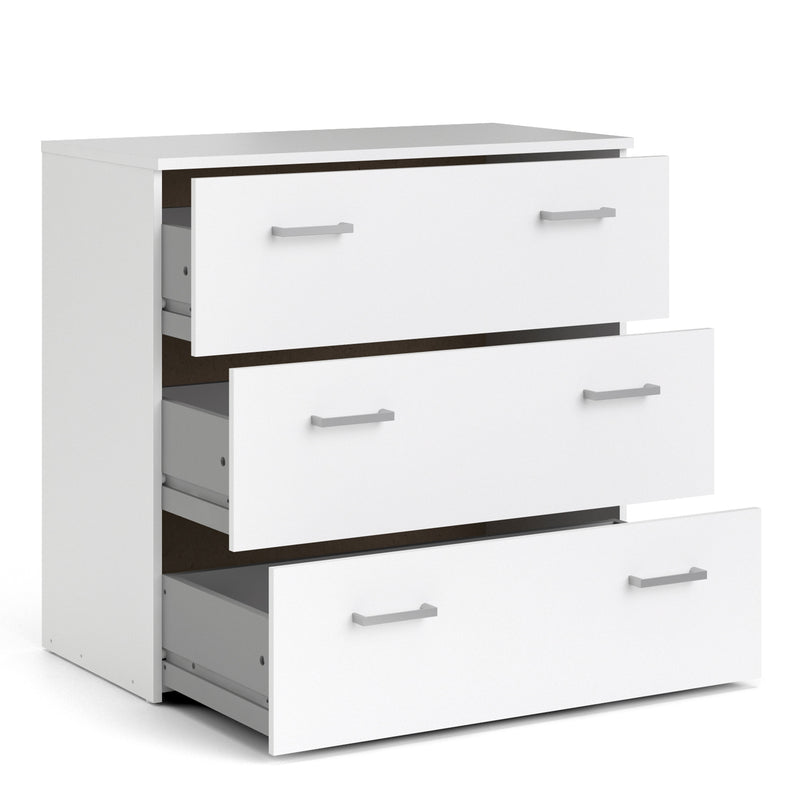 Space Package - Bedside 1 Drawer + Chest of 3 Drawers + Wardrobe with 2 Doors in White – image 7