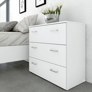 Space Package - Bedside 1 Drawer + Chest of 3 Drawers + Wardrobe with 2 Doors in White – image 8