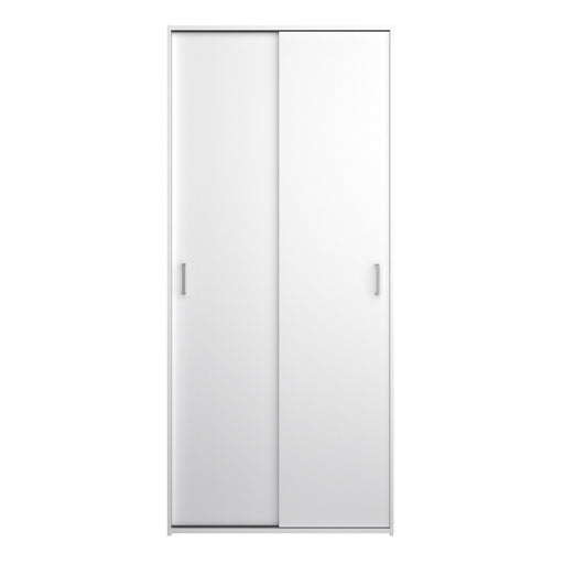 Space Wardrobe 2 Sliding Doors in White 1750 – image 2
