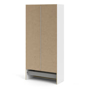 Space Wardrobe with 2 Doors , including 1 Drawer 1750 – White – image 4