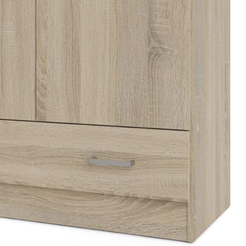 Space Wardrobe with 2 Doors , including 1 Drawer 1750 – Oak – image 10