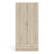 Space Wardrobe with 2 Doors , including 1 Drawer 1750 – Oak – image 2