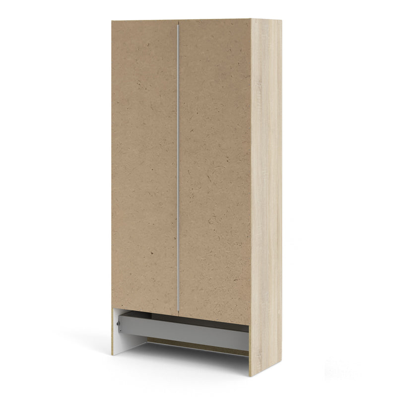 Space Wardrobe with 2 Doors , including 1 Drawer 1750 – Oak – image 4