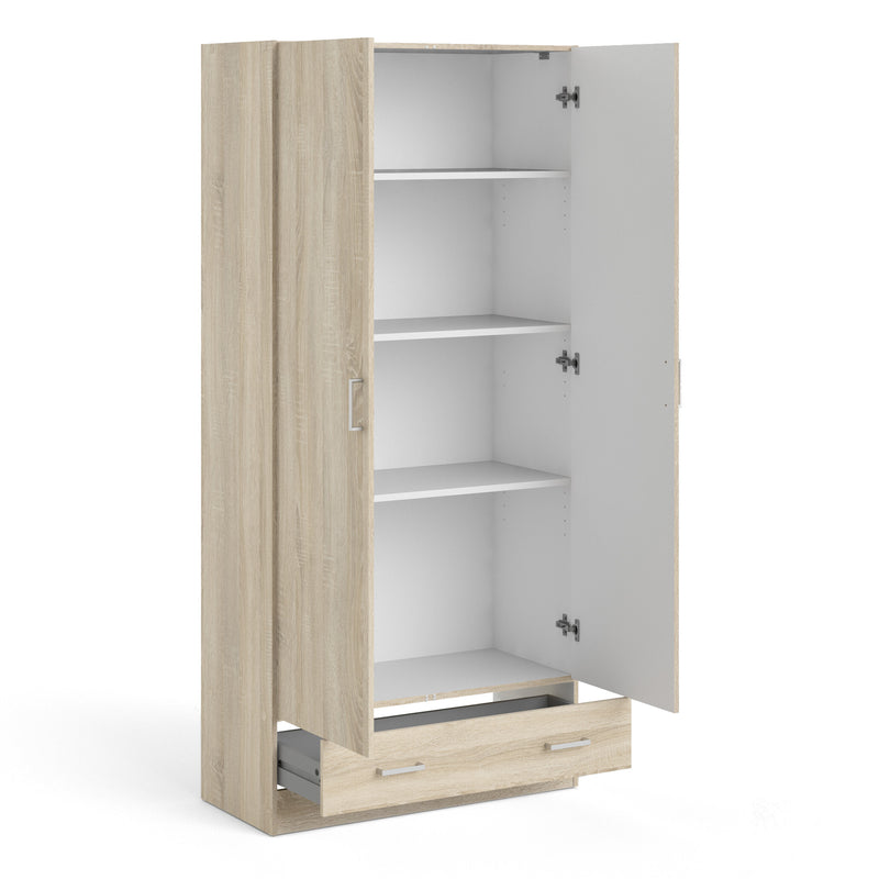 Space Wardrobe with 2 Doors , including 1 Drawer 1750 – Oak – image 5