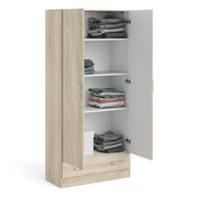 Space Wardrobe with 2 Doors , including 1 Drawer 1750 – Oak – image 7