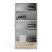 Space Wardrobe with 2 Doors , including 1 Drawer 1750 – Oak – image 8