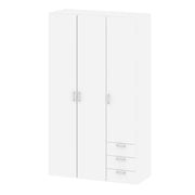 Space Wardrobe 3 Doors 3 Drawers 2000 – White – image 3