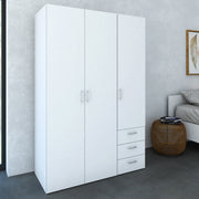 Space Wardrobe 3 Doors 3 Drawers 2000 – White – image 6